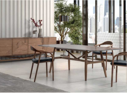 Modernen 6tlg Esszimmer Set Tisch 4x Stühle mit Anrichte Essgarnitur Gruppe